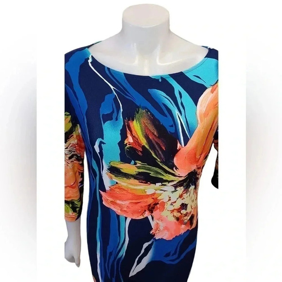 Joseph Ribkoff DayLily MIDI  Dress Size 15 - Picture 3 of 8